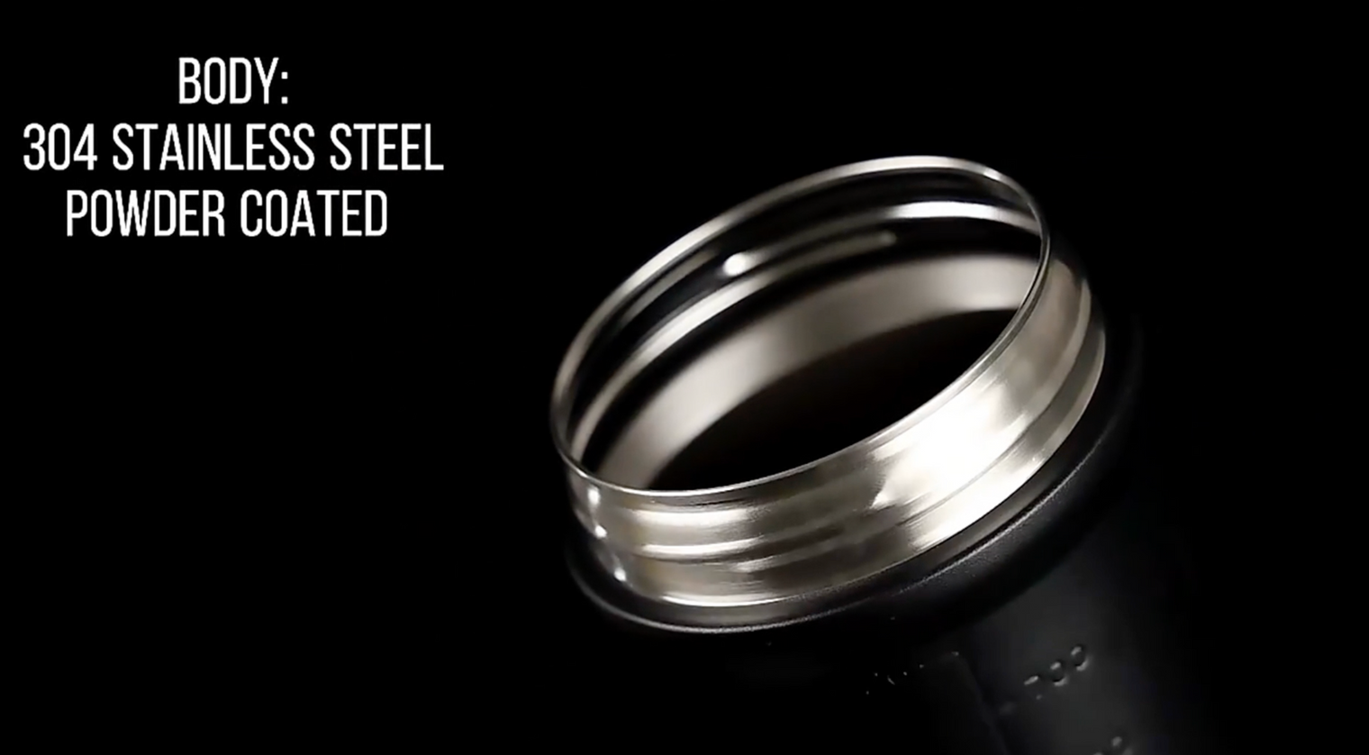 Black | Black Swolverine Stainless Steel Protein Shaker