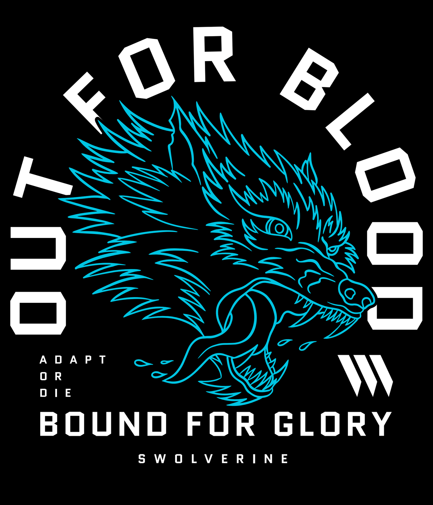 Out For Blood Sticker V1.0 – 2x2" Die-Cut Wolf Graphic | SwolverineV1.0 Sticker