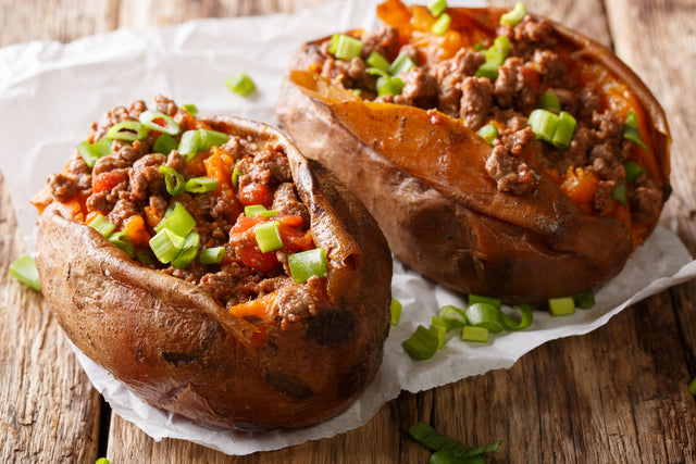 Meal Prep Taco Stuffed Sweet Potatoes Recipe