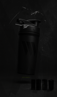 Black | Black Swolverine Stainless Steel Protein Shaker