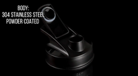 Black: Black Swolverine Stainless Steel Shaker