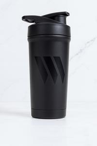 Black | Black Swolverine Stainless Steel Protein Shaker