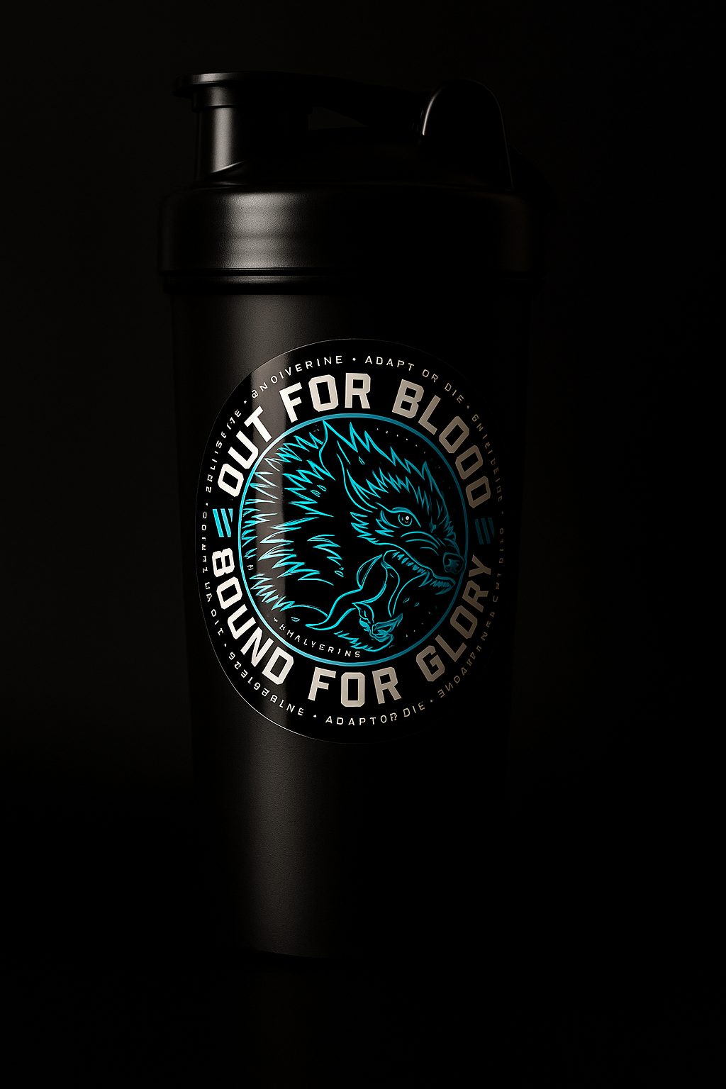 Out Blood Sticker V2.0 – 2x2" Gloss Circle Wolf Decal