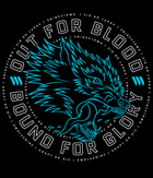 Out For Blood Sticker V2.0 – 2x2" Gloss Circle Wolf Decal | Swolverine