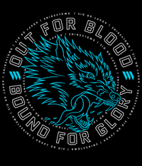 Out For Blood Sticker V2.0 – 2x2" Gloss Circle Wolf Decal | Swolverine