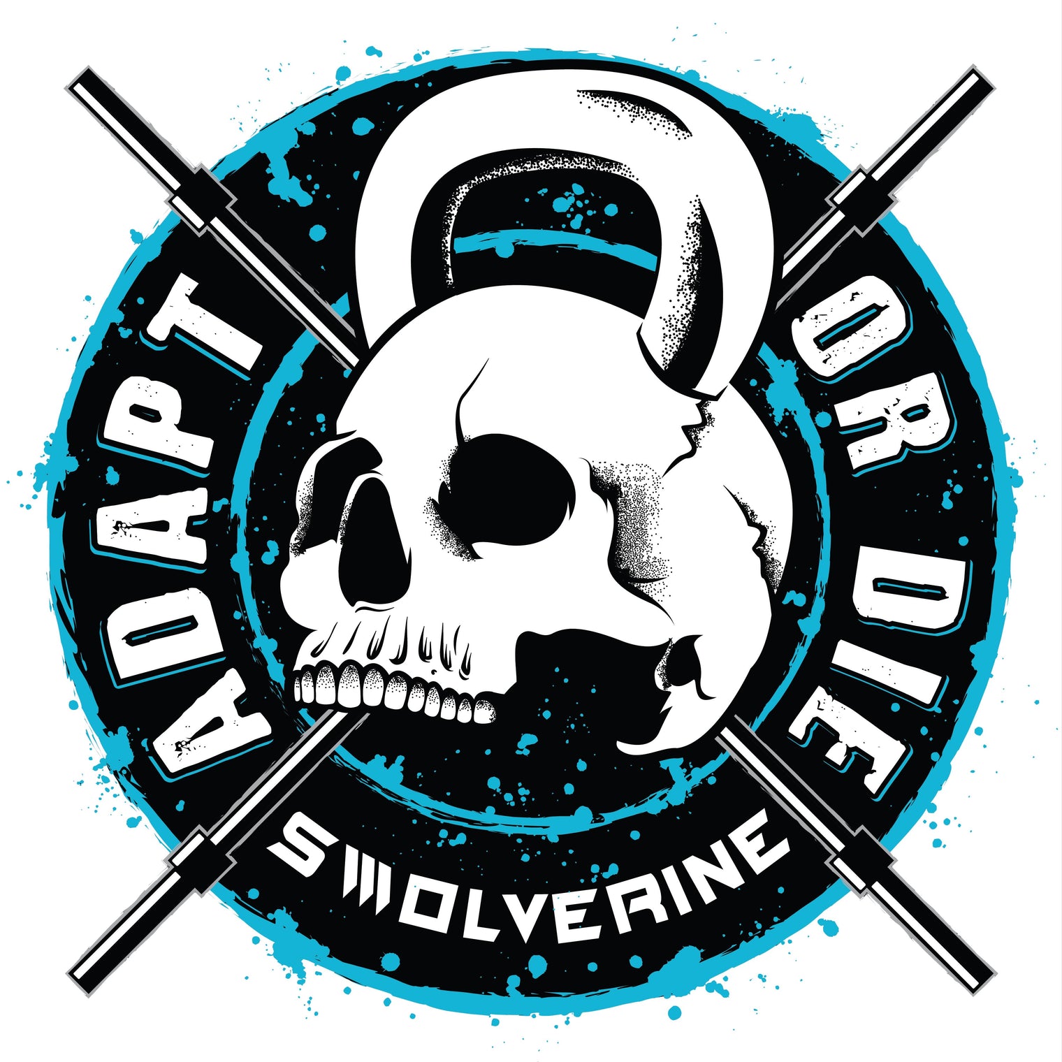 Adapt Or Die Skull Sticker