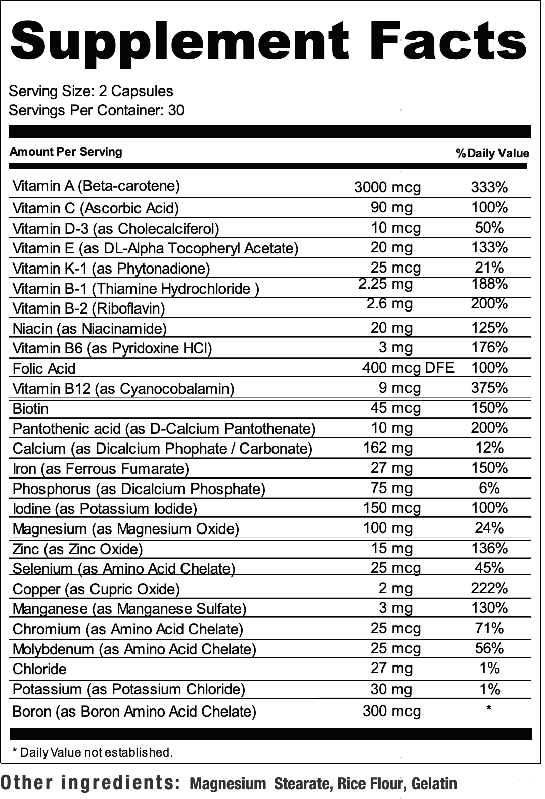 Multivitamin